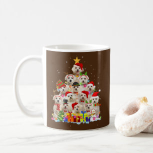 Mug Noël Pyjama maltais Arbre Noël Cadeaux Chien Papa