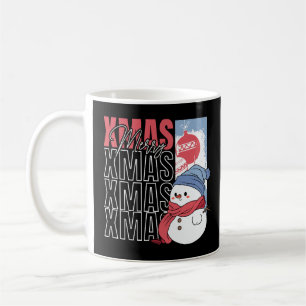 Mug Noël rétro du gentil Snowman