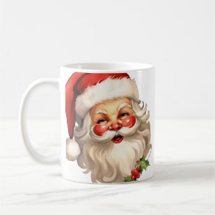 Mug Noël rétro Holly Jolly Santa Claus