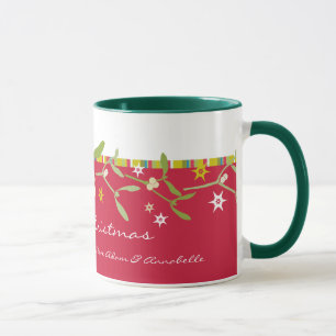 Mug Noël rouge conçu de manière unique merci beaucoup