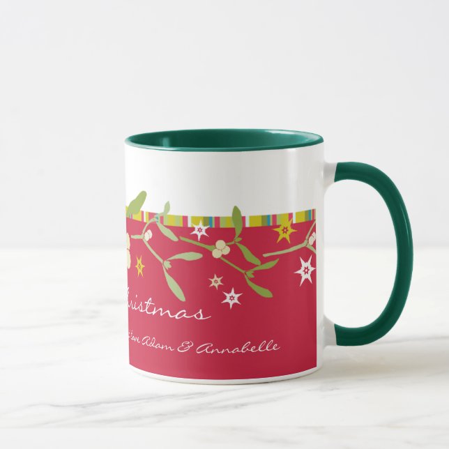 Mug Noël rouge conçu de manière unique merci beaucoup (Droite)
