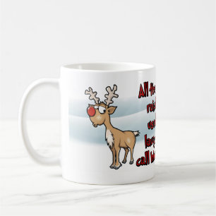 Mug Noël Rudolph Rire Et L'Appeler Noms