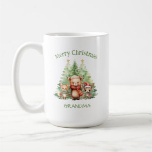 MUG NOËL RUSTIQUE LES ANIMAUX DE BOIS PERSONNALISENT