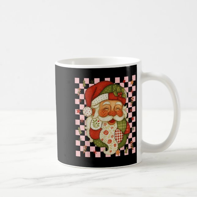 Mug Noël Santa Claus Patchwork Famille correspondante  (Droite)
