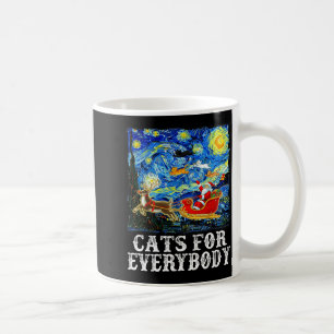 Mug Noël Santa Traîneau Chats Pour Tout Le Monde Étoil