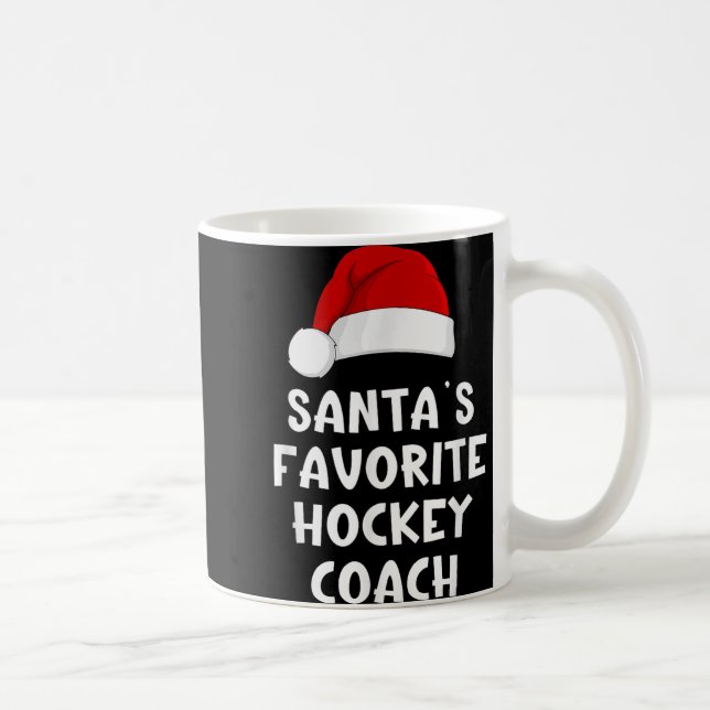 Mug Noël Santas entraîneur de hockey favori Drôle Noël (Droite)