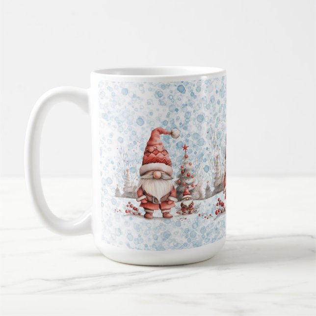 Mug Noël scandinave Gnome Berries rouges (Gauche)