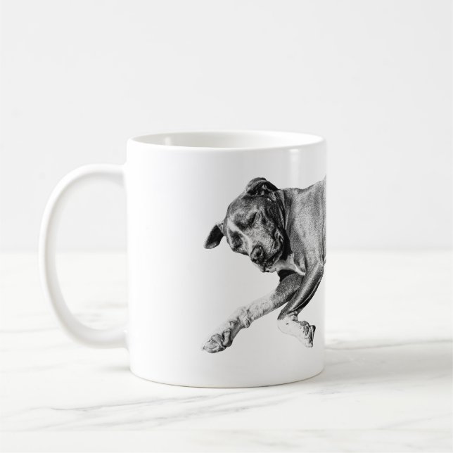 Mug Noël Sieste, Paix du mélange de pitbull (Gauche)