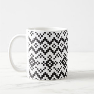 Mug Noël Snowflakes Fair Isle Seamless Patternart