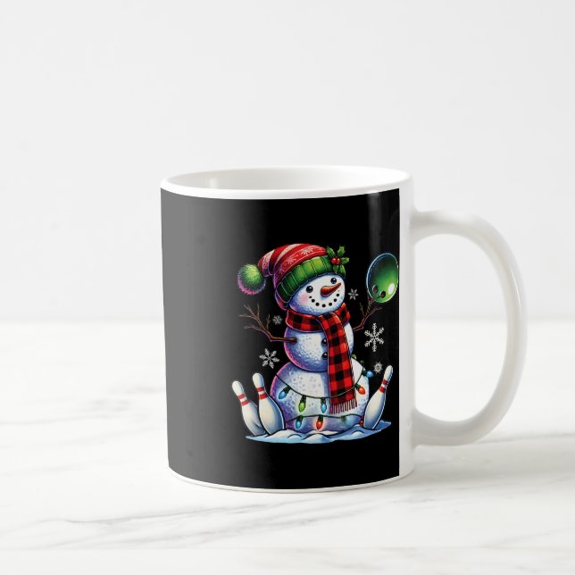 Mug Noël Snowman Jouer Bowling Ll Et Pins Noël (Droite)