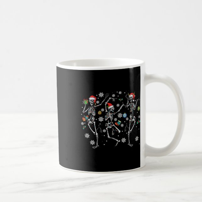 Mug Noël Squelette Danser Noël 2024 Hommes Femmes Enfa (Droite)