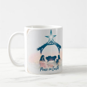 Mug Noël surréaliste Paix sur Terre Minimaliste Classi