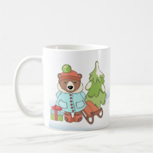 Mug Noël Teddy Bear Couple avec cadeau