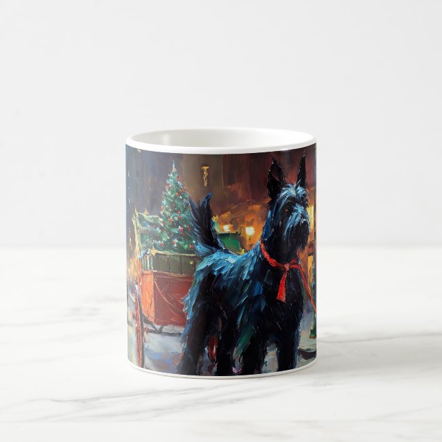Mug Noël Terrier Écossais Saison Festive  (Centre)