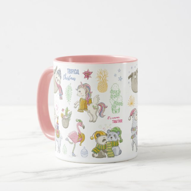 Mug Noël tropical (Devant gauche)
