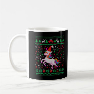 Mug Noël Unicorne tenue Funny Noël Motif U