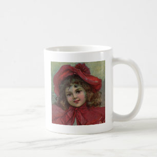 Mug Noël Victorien Enfant Rouge Casquette Portrait Fil