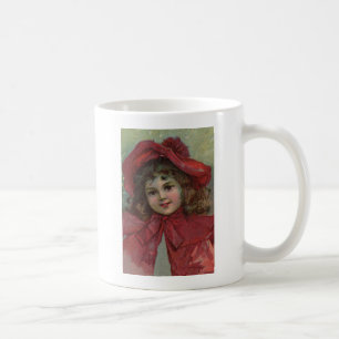 Mug Noël Victorien Enfant Rouge Casquette Portrait Fil