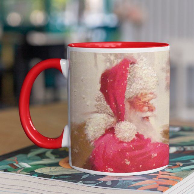 Mug Noël vintage du Père Noël Snowman (Créateur téléchargé)