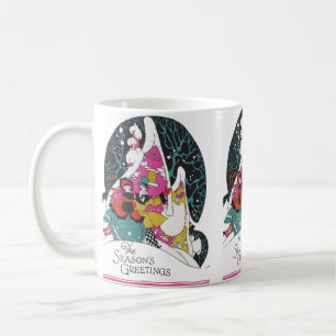 Mug Noël vintage, gens de la ville victorienne élégant