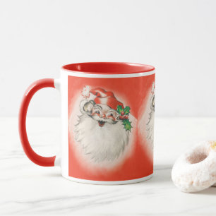 Mug Noël Vintage, Jolly Retro les années 50 Santa Clau