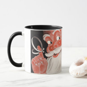 Mug Noël Vintage, Jolly Santa Claus avec String