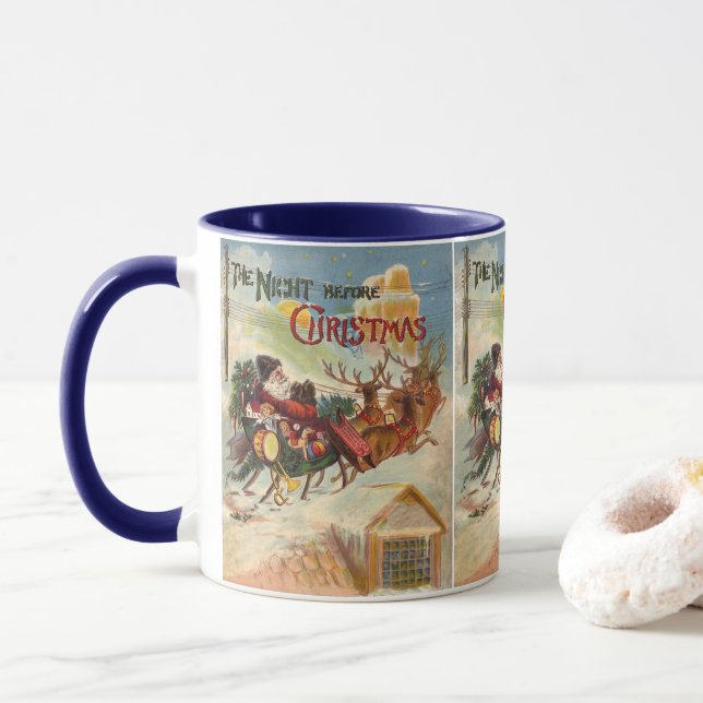 Mug Noël vintage, la veille de Noël (Avec donut)