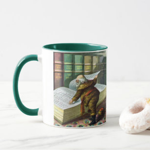 Mug Noël vintage, Père Noël Liste des gentils et des m