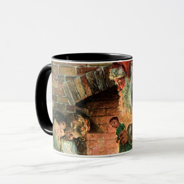Mug Noël Vintage, Père Noël Victorien Enfants (Devant gauche)