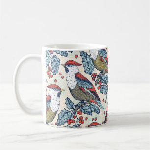 Mug Noël vintage sans couture motif avec cire a