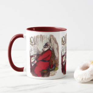 Mug Noël Vintage, Thomas Nast Santa Claus Piano