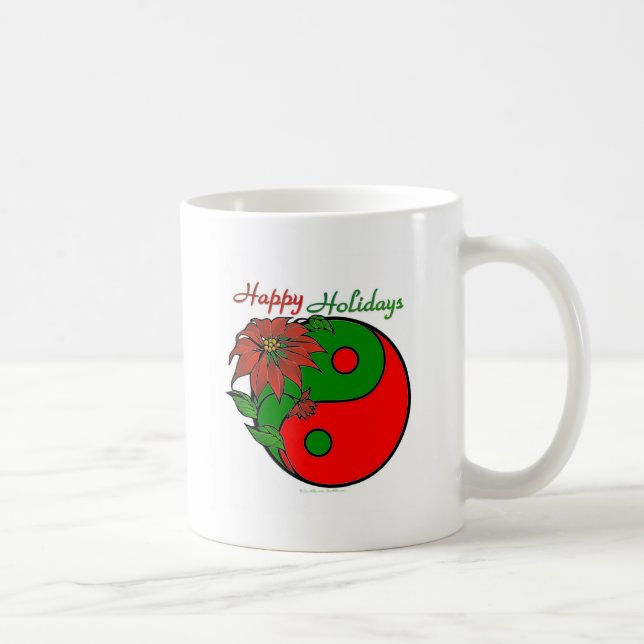 Mug Noël Yin Yang Poinsettia (Droite)