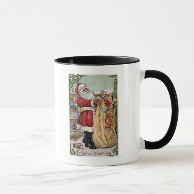 Mug NoëlPère Noël avec grand sac (Droite)