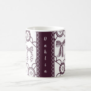 Mug Nœud bordeaux coquette