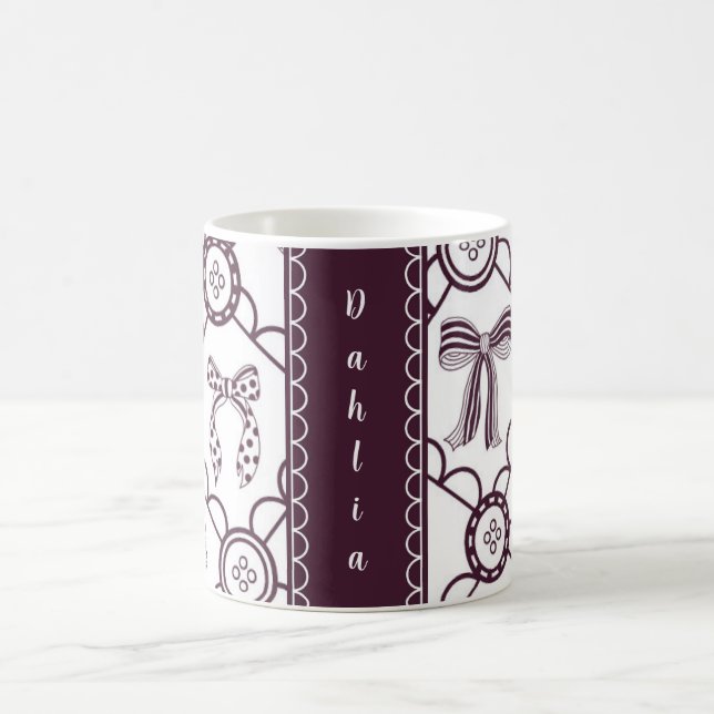 Mug Nœud bordeaux coquette (Centre)