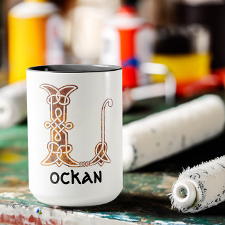 Mug Noeud celtique 16e siècle Capitale décorative L Mu