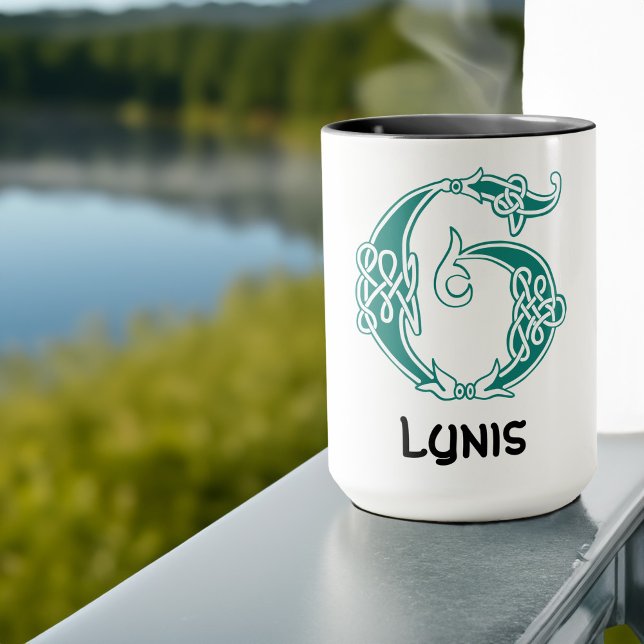 Mug Noeud celtique du 16e siècle Capital décoratif G (Créateur téléchargé)