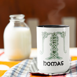 Mug Noeud celtique du 16e siècle Capitale décorative T