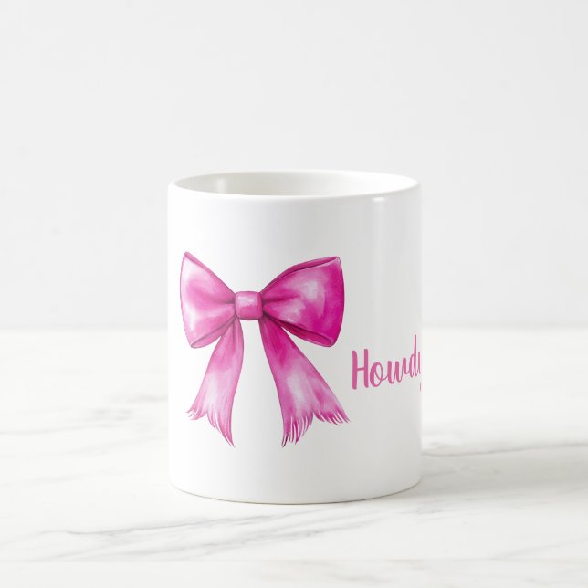 Mug Nœud de cowgirl rose Howdy (Centre)