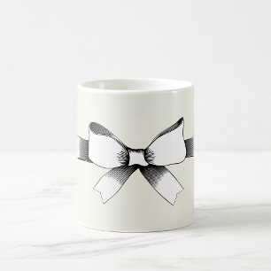 Mug Nœud de ruban noir et blanc vintage