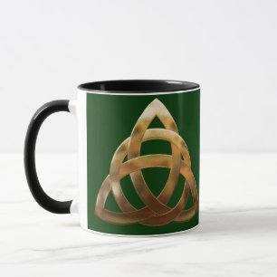 Mug noeud de trinité d'or celtique