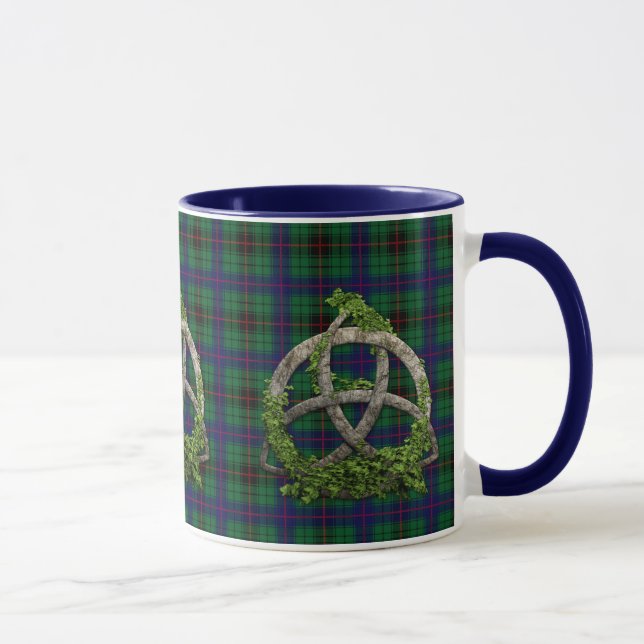 Mug Noeud de trinité et tartan celtiques de Davidson (Droite)
