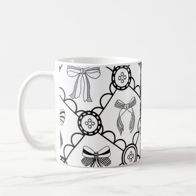 Mug Nœud Noir Coquette (Gauche)
