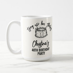 Mug Nœud Noir pour ses Quarante Ans 40e Anniversaire