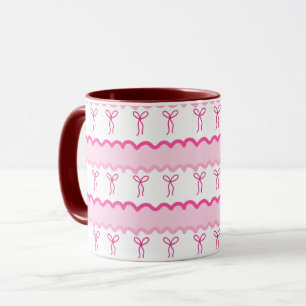 Mug Nœud Rose Pastel - Motif Sans Couture – Esthétique