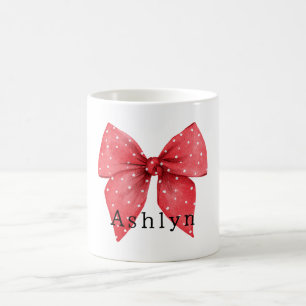 Mug Nœud Rouge Points Blancs