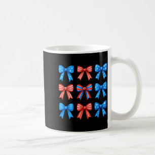 Mug Nœuds Coquette Rouge Blanc Bleu Drapeau USA 4 juil
