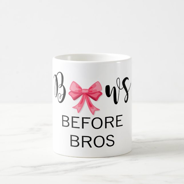 Mug Nœuds Devant les Frères Arc Rose Lettre Noire (Centre)