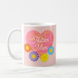 Mug Nœuds d'infini de maman autiste dans un cœur avec