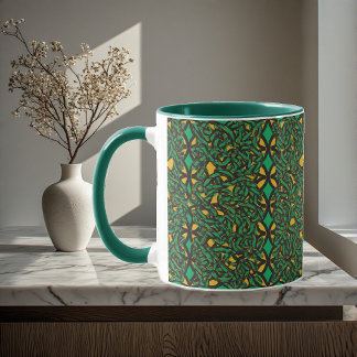 Mug Nœuds Éternels Patrimoine Celtique Art Abstrait Ir
